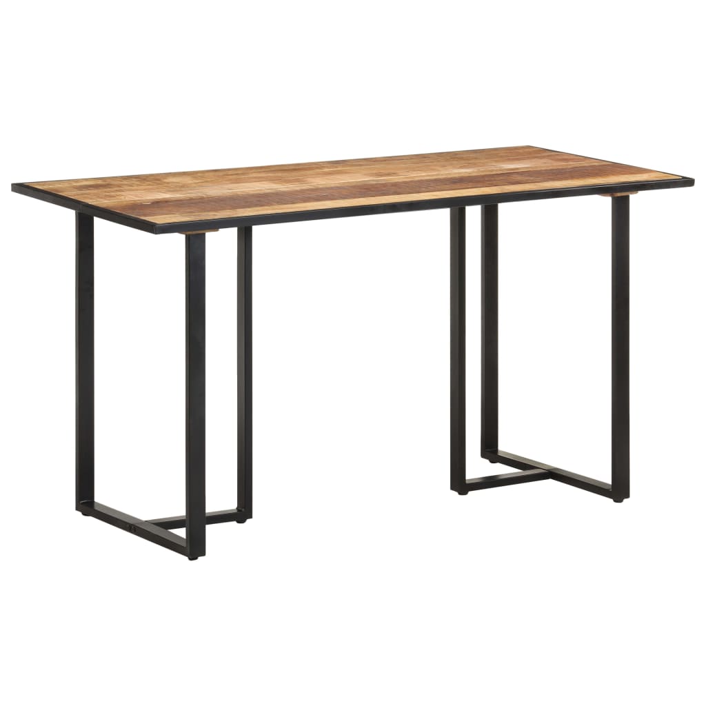 vidaXL Dining Table 55.1" Rough Mango Wood-6