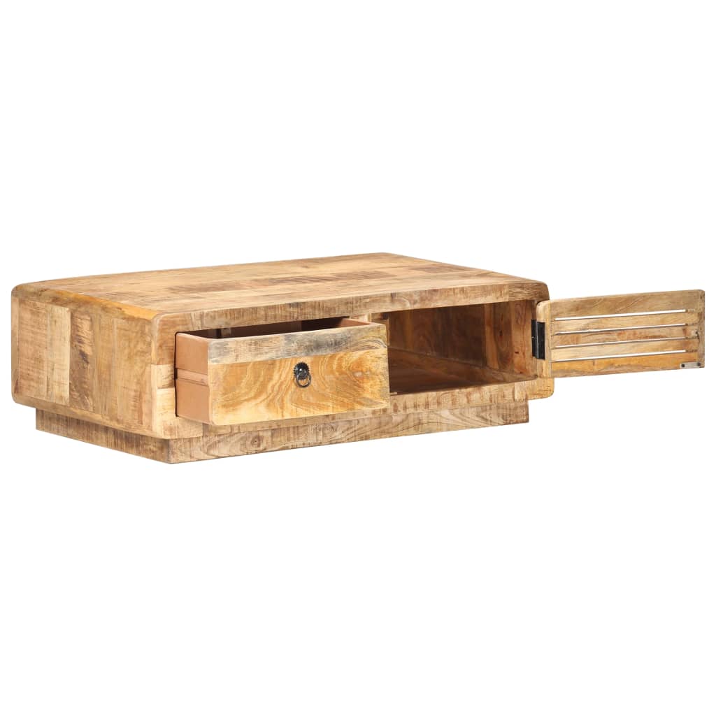 vidaXL Coffee Table 35.4"x23.6"x11.4" Rough Mango Wood-1