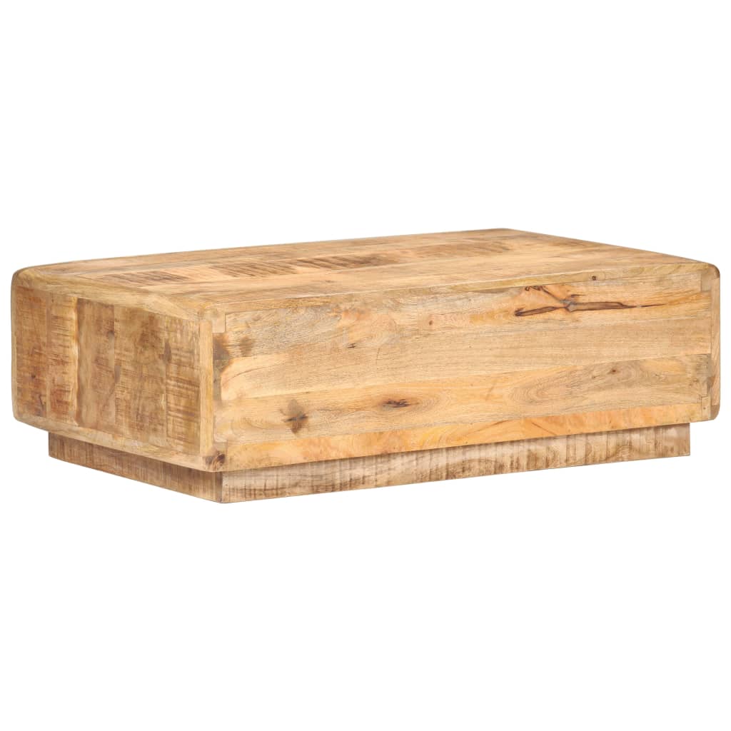 vidaXL Coffee Table 35.4"x23.6"x11.4" Rough Mango Wood-3