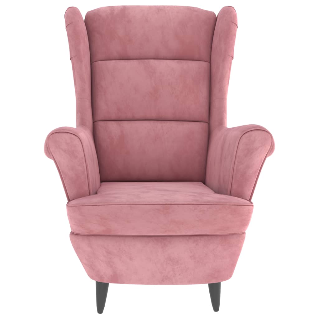 vidaXL Armchair Pink Velvet-1