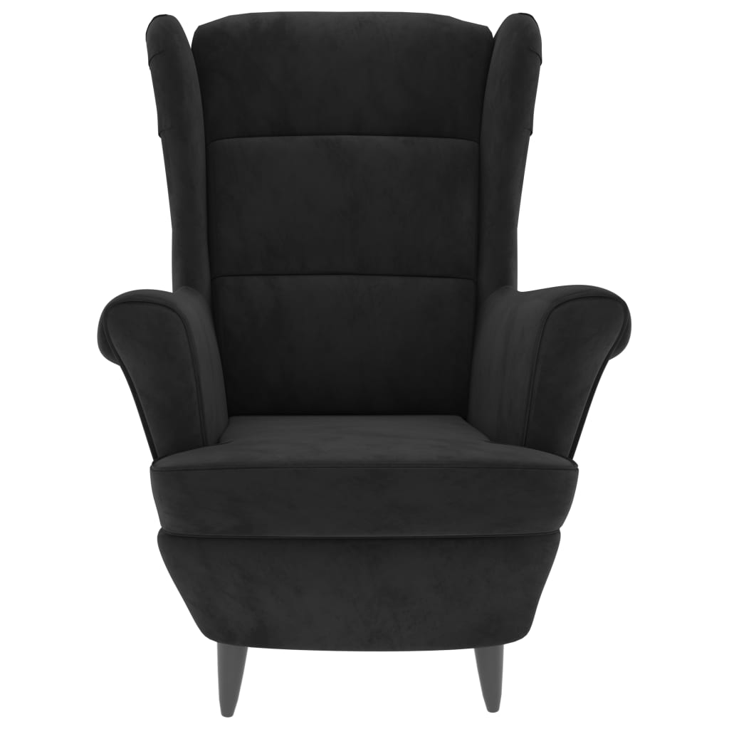 vidaXL Armchair Black Velvet-1