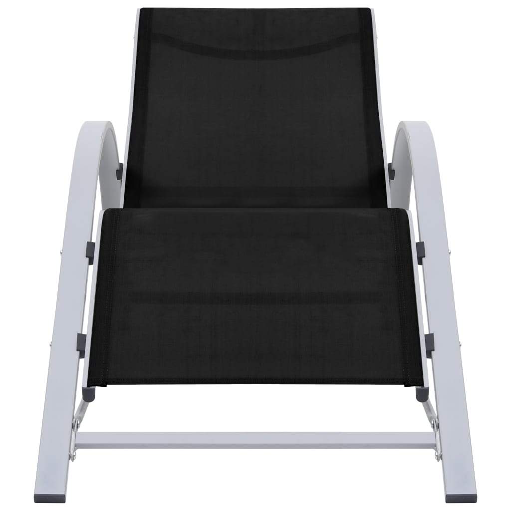 Sunlounger Textilene and Aluminum Black