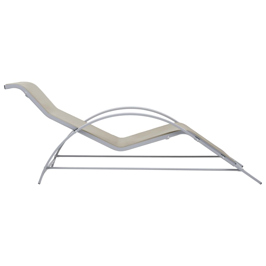 Sunlounger Textilene and Aluminum Black