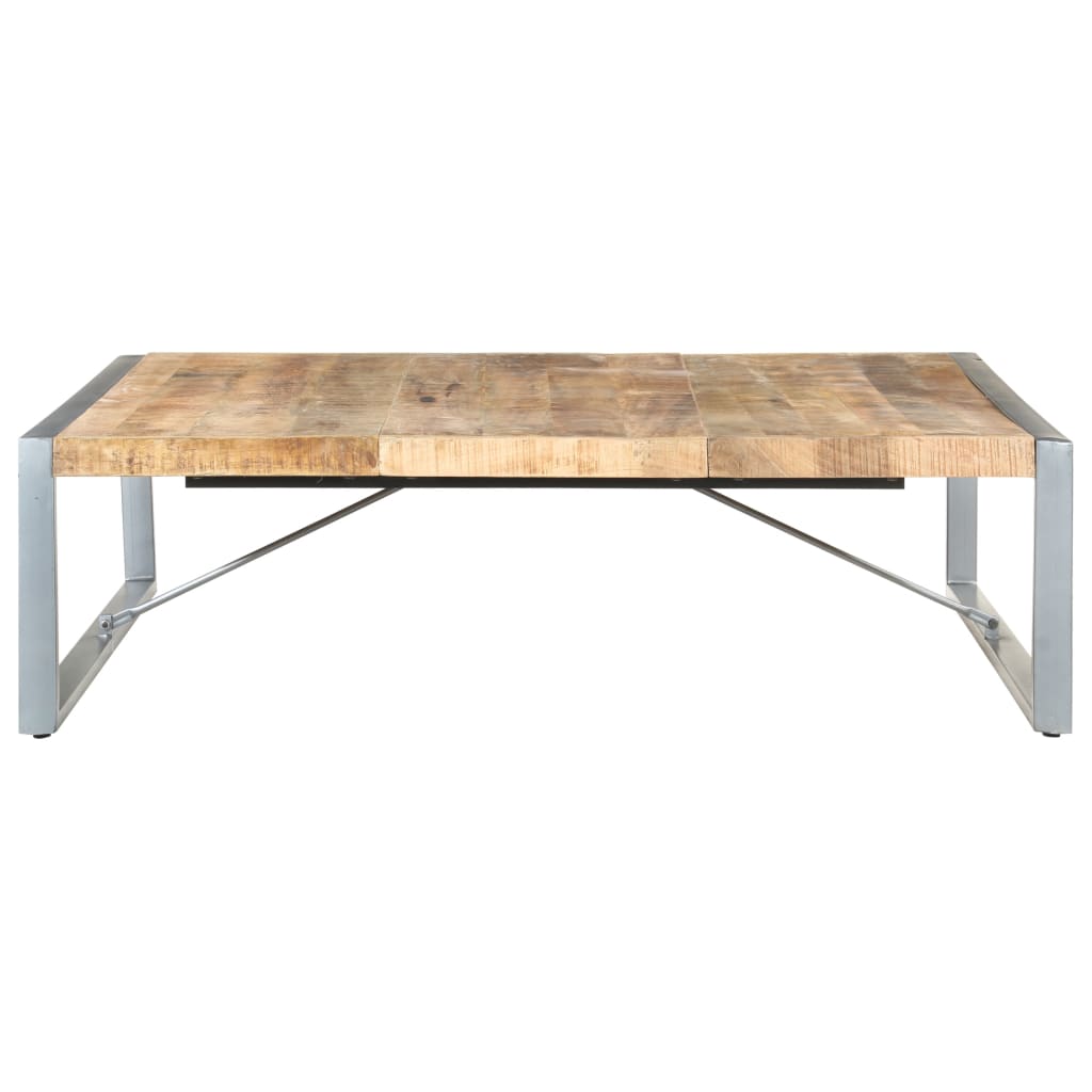 vidaXL Coffee Table 55.1"x55.1"x15.7" Rough Mango Wood-0