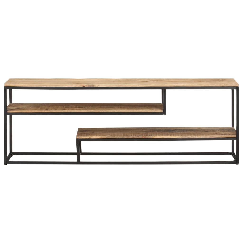 vidaXL TV Stand 51.2"x11.8"x17.7" Rough Mango Wood-1