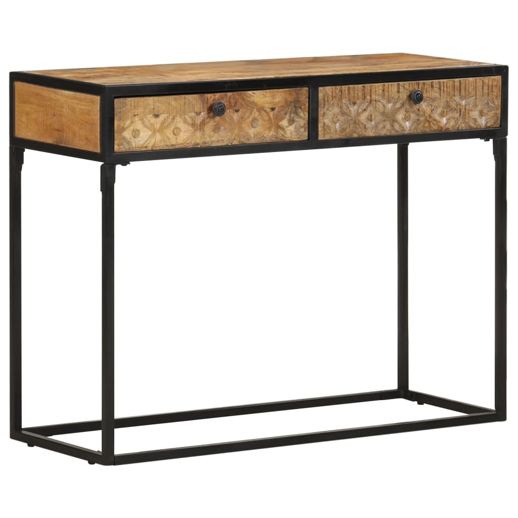 vidaXL Console Table 39.4"x13.8"x29.5" Solid Mango Wood-1