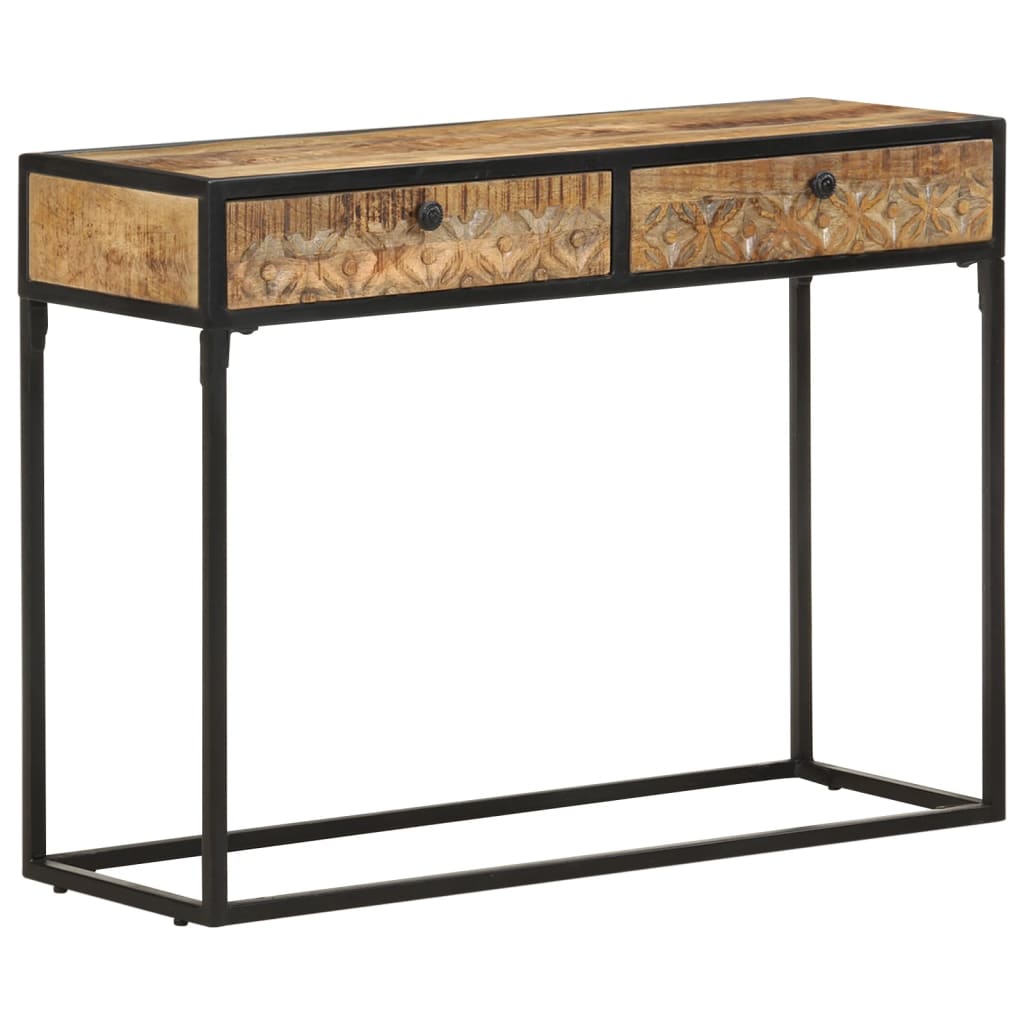 vidaXL Console Table 39.4"x13.8"x29.5" Solid Mango Wood-0