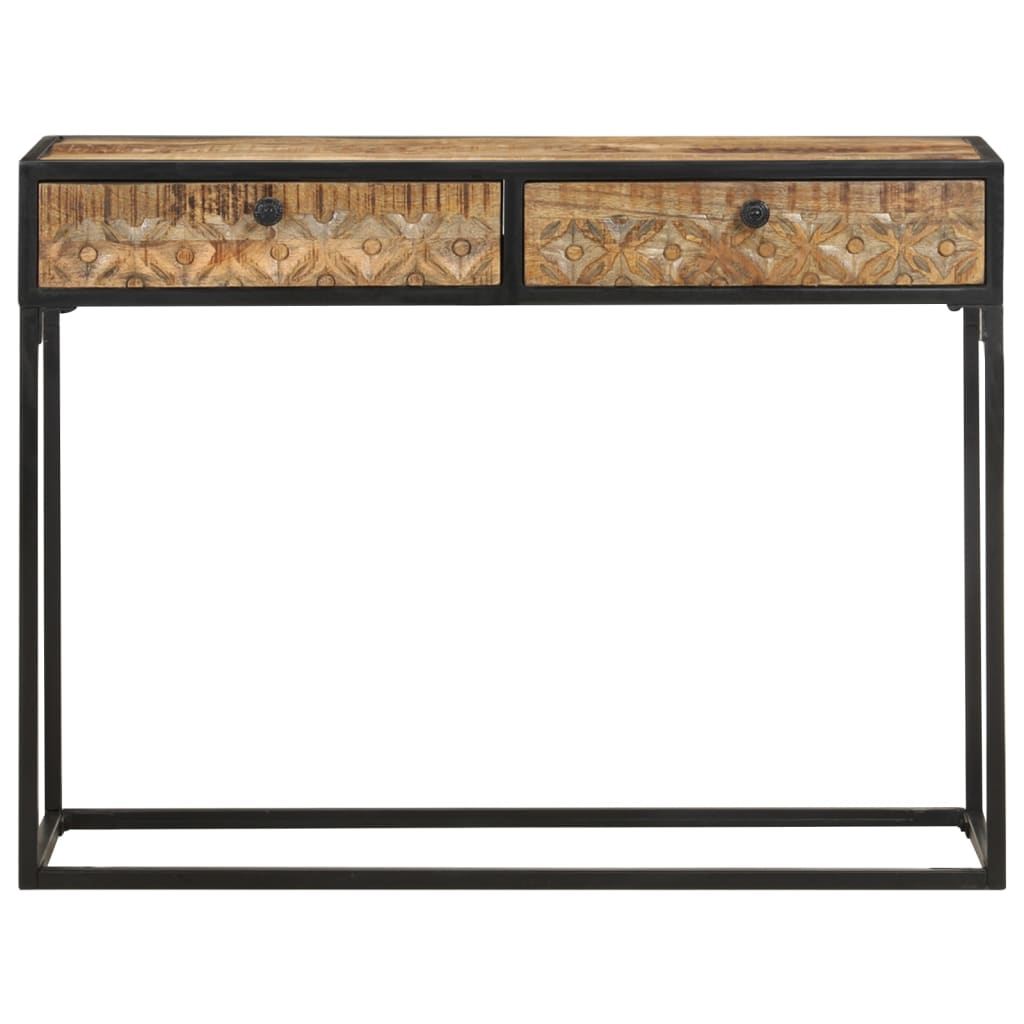 vidaXL Console Table 39.4"x13.8"x29.5" Solid Mango Wood-4