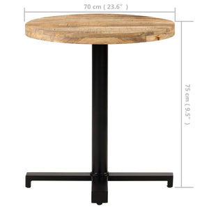 vidaXL Bistro Table Round Ø27.6"x29.5" Rough Mango Wood-0