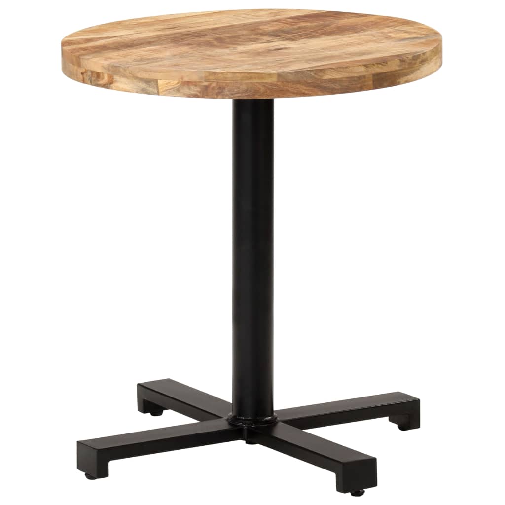 vidaXL Bistro Table Round Ø27.6"x29.5" Rough Mango Wood-6