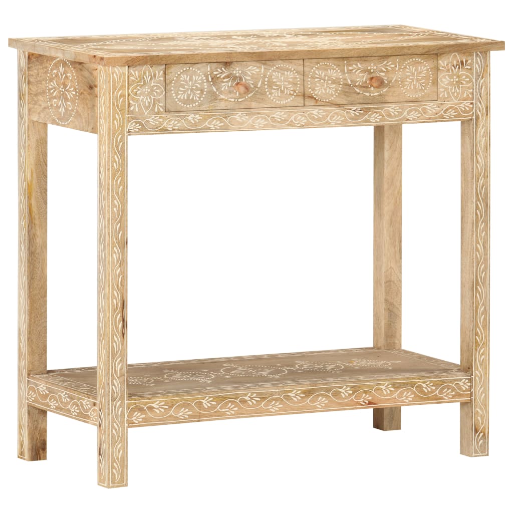 vidaXL Console Table 31.5"x13.8"x29.1" Solid Mango Wood-0