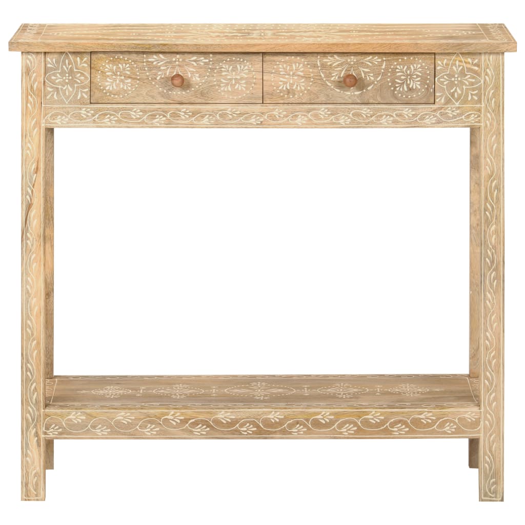 vidaXL Console Table 31.5"x13.8"x29.1" Solid Mango Wood-3