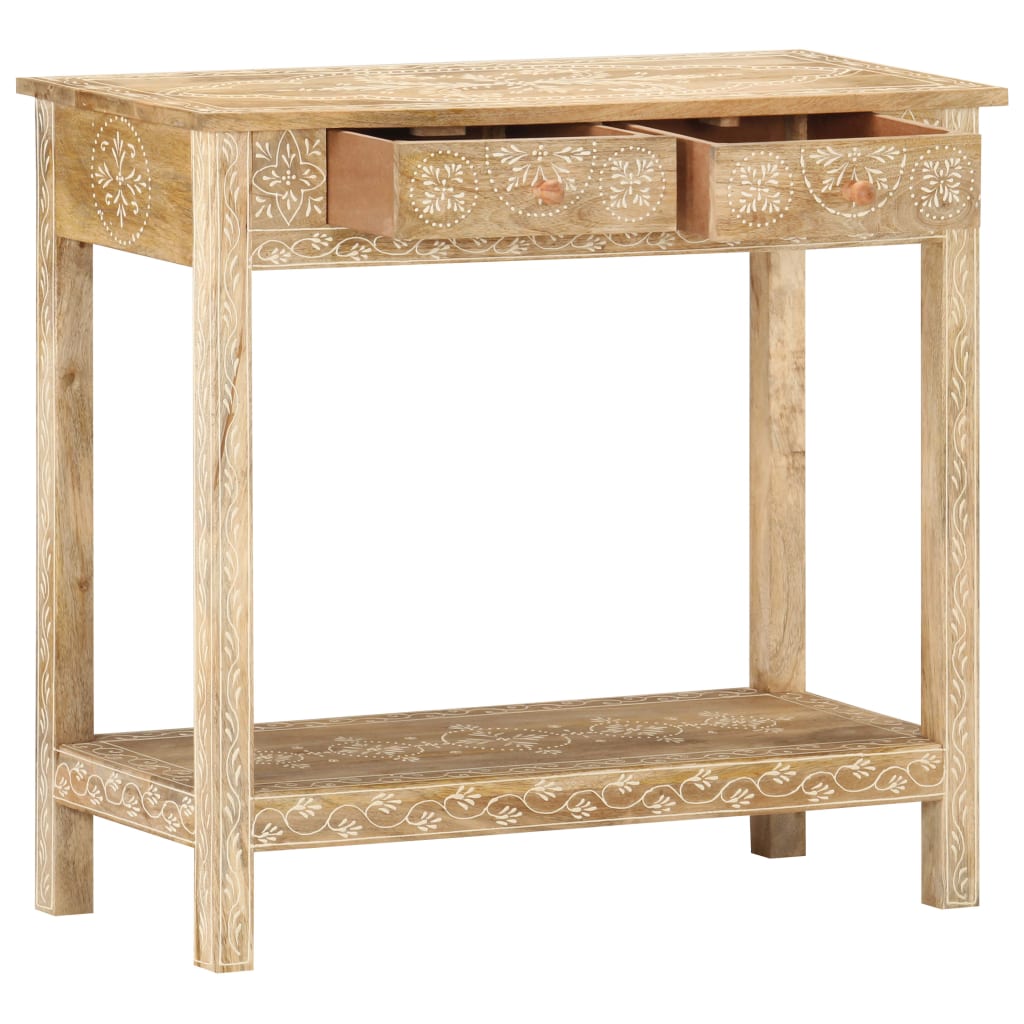 vidaXL Console Table 31.5"x13.8"x29.1" Solid Mango Wood-4