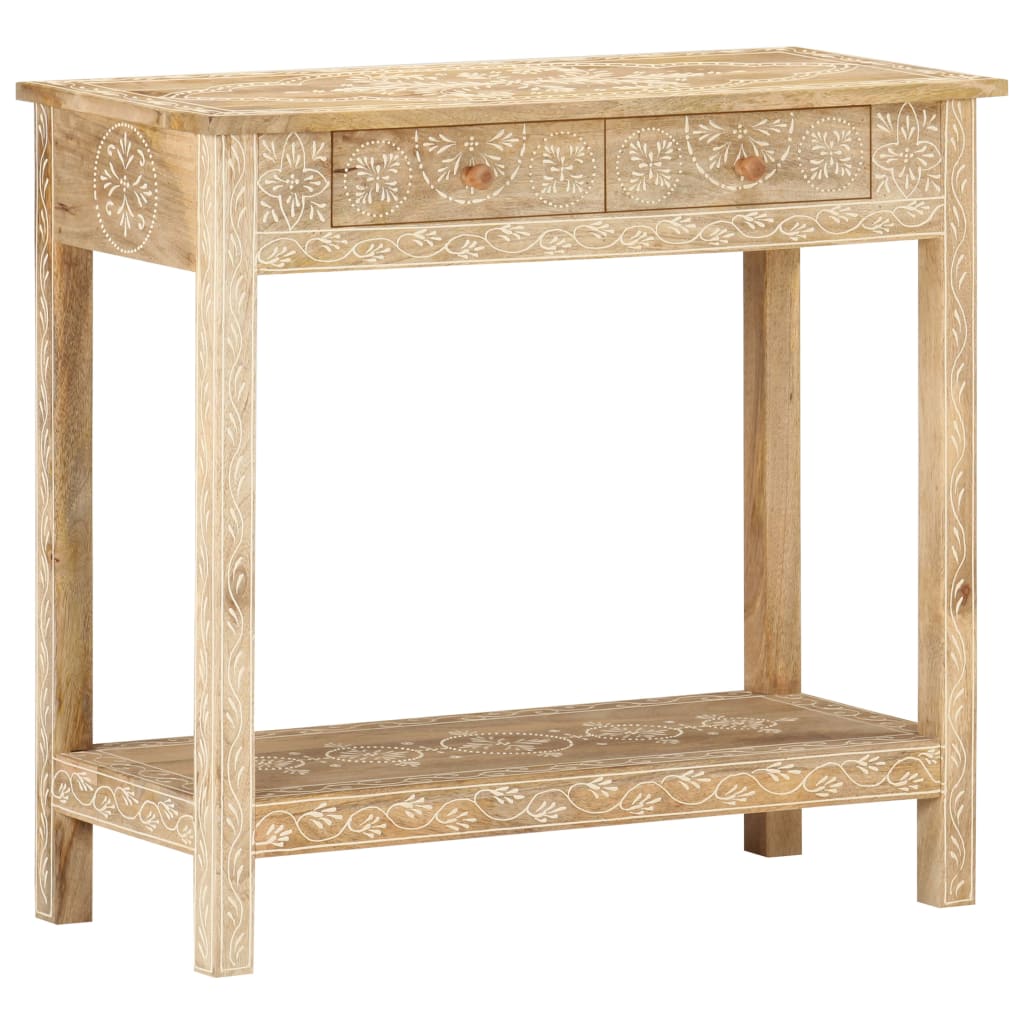 vidaXL Console Table 31.5"x13.8"x29.1" Solid Mango Wood-9