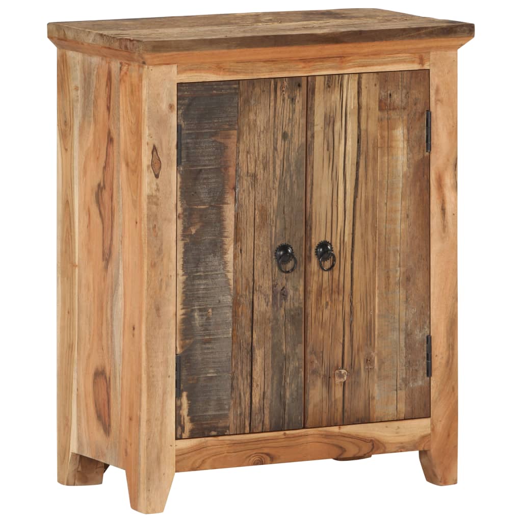 vidaXL Sideboard 23.6"x13"x29.5" Solid Acacia Wood and Reclaimed Wood-1