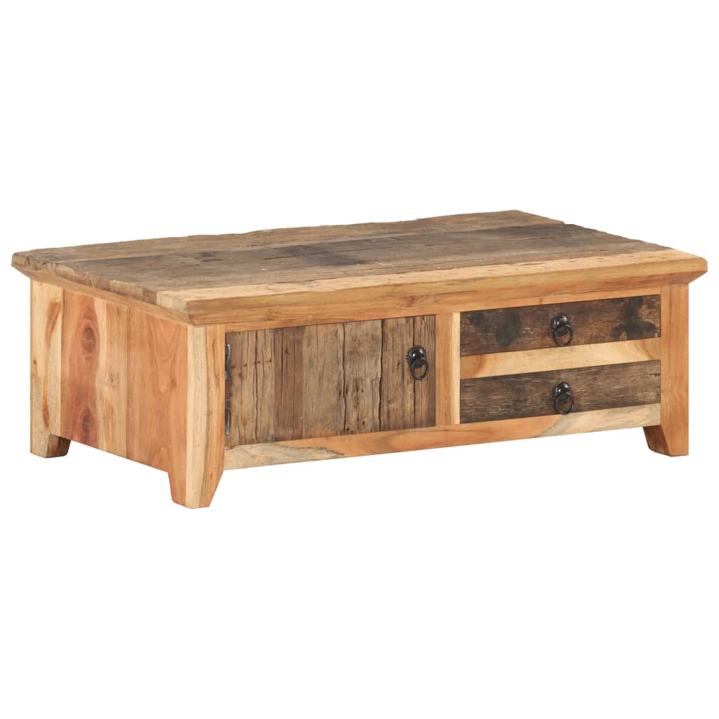 Coffee Table 35.4"x19.7"x12.2" Solid Reclaimed Wood