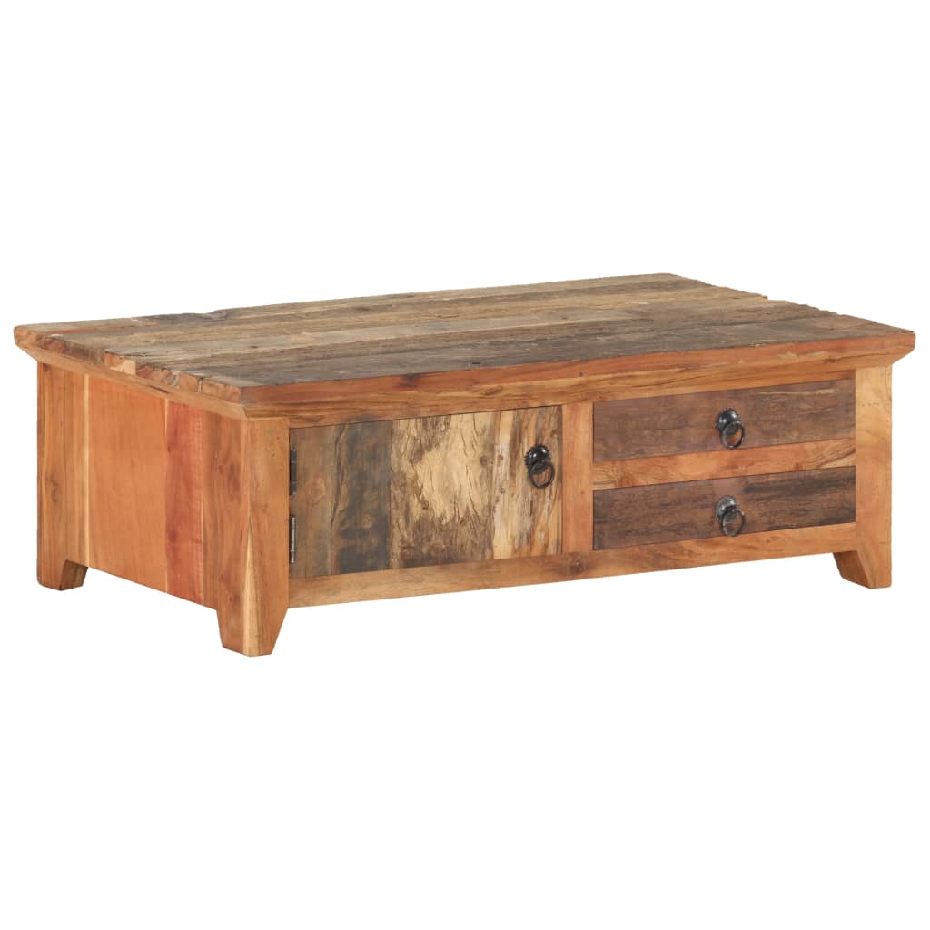 Coffee Table 35.4"x19.7"x12.2" Solid Reclaimed Wood