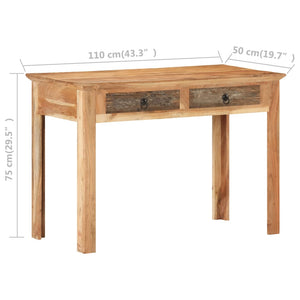 vidaXL Desk 43.3"x19.7"x29.5" Solid Reclaimed Wood-7
