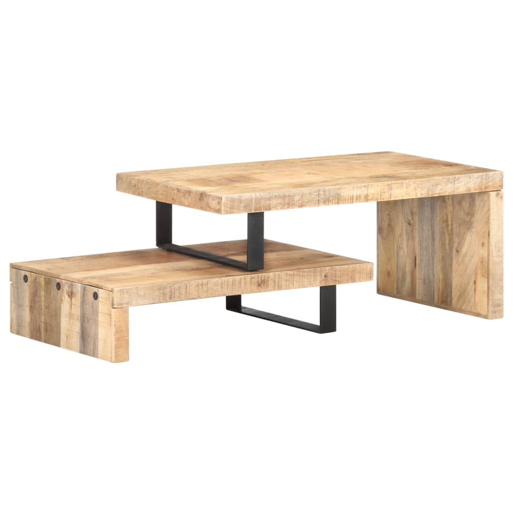 vidaXL 2 Piece Coffee Table Set Solid Mango Wood-7