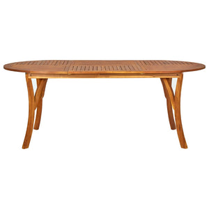 vidaXL Patio Table 79.1"x39.4"x29.5" Solid Acacia Wood-0