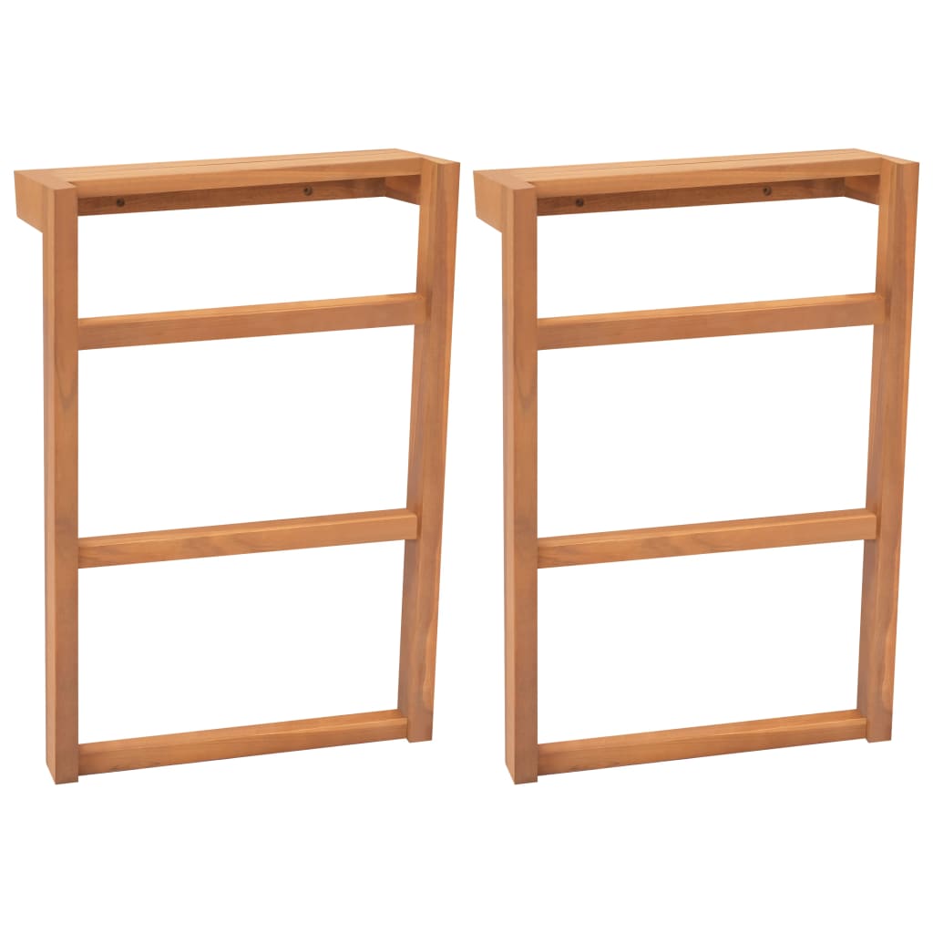 vidaXL Towel Racks 2 pcs Solid Teak Wood-0