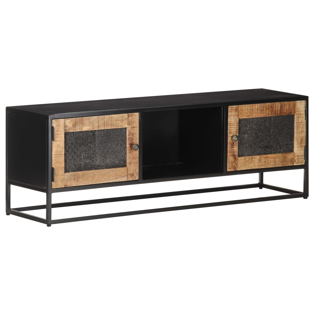 vidaXL TV Stand TV Unit Sideboard TV Console Media Cabinet Rough Mango Wood-9