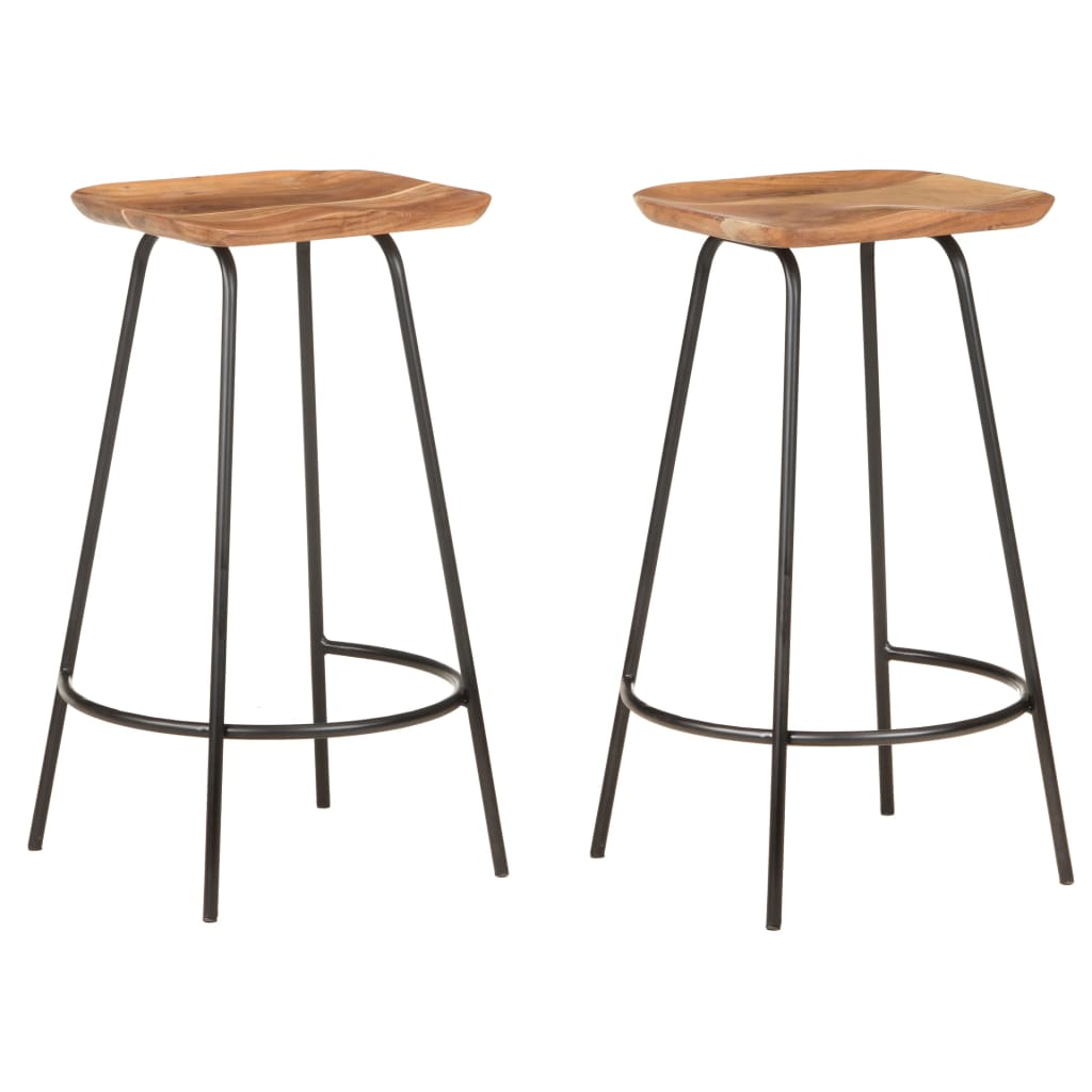 vidaXL Bar Stool Bar Seat Counter Height Stool for Pub Kitchen Solid Wood-4