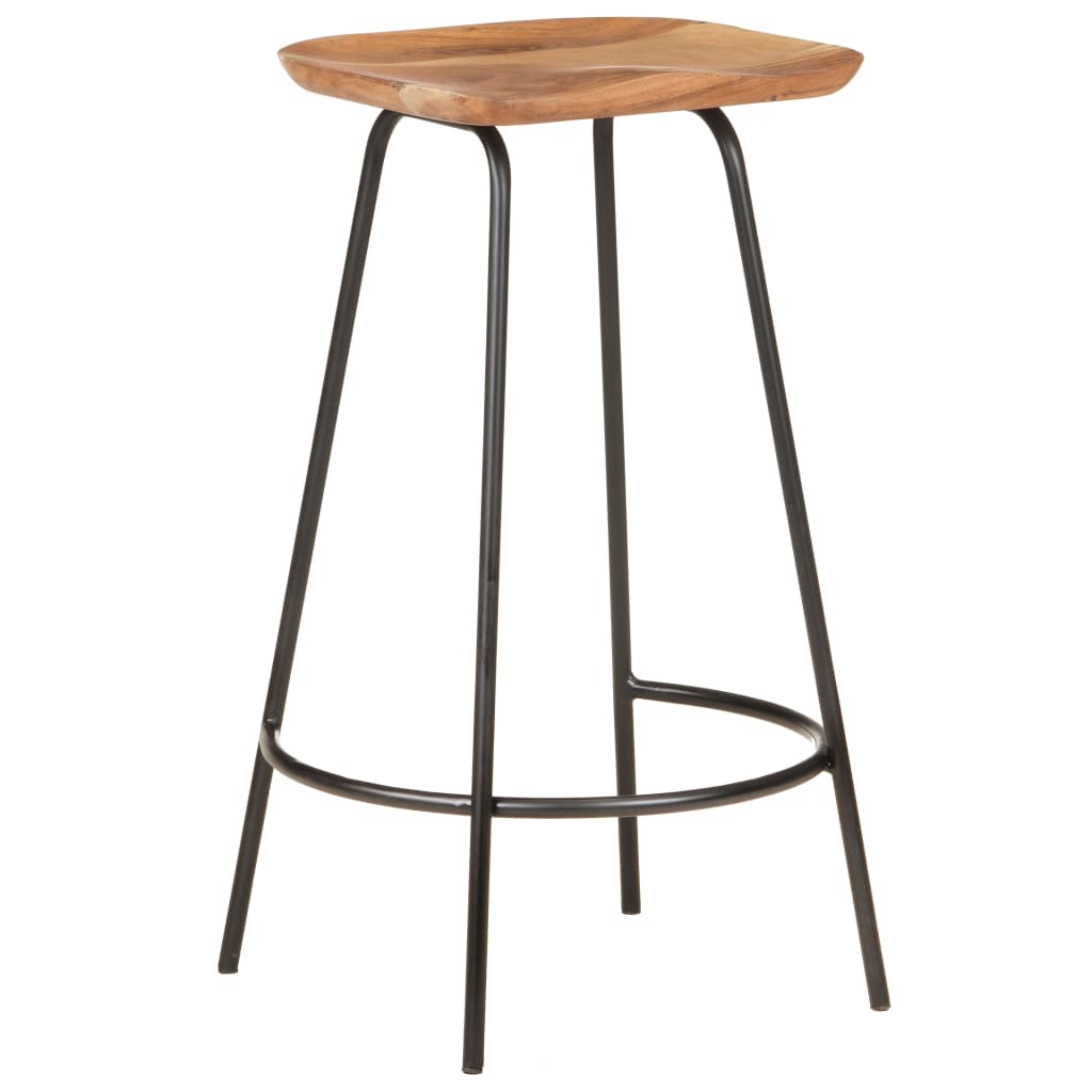 vidaXL Bar Stool Bar Seat Counter Height Stool for Pub Kitchen Solid Wood-9