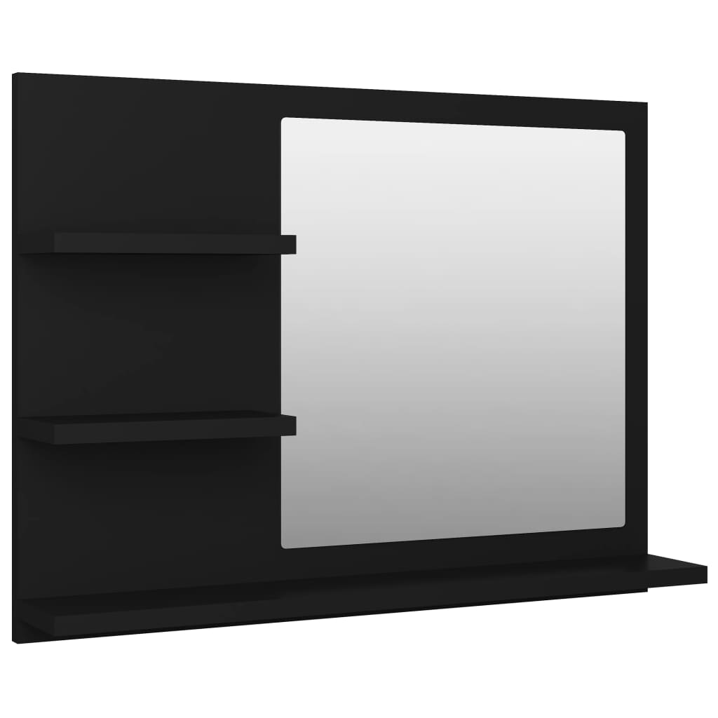 vidaXL Bathroom Mirror Vanity with Shelves for Powder Room Engineered Wood-6