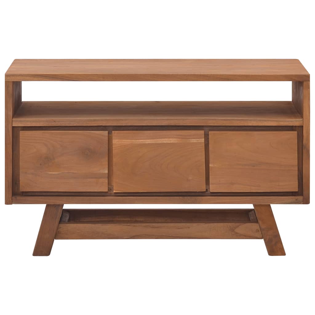 vidaXL TV Stand TV Unit Sideboard Home TV Console Media Unit Solid Teak Wood-2