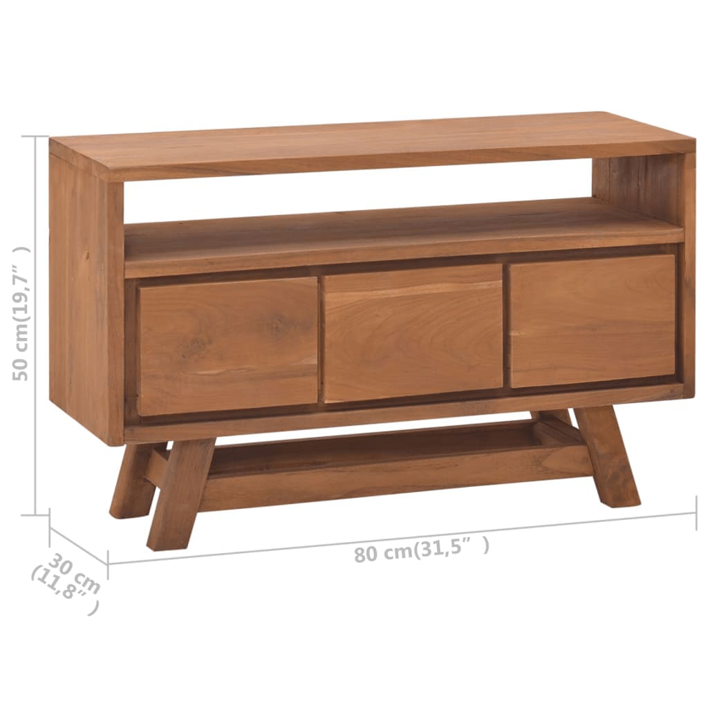 vidaXL TV Stand TV Unit Sideboard Home TV Console Media Unit Solid Teak Wood-15