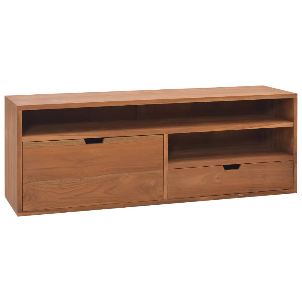 TV Cabinet 43.3"x11.8"x15.7" Solid Teak Wood