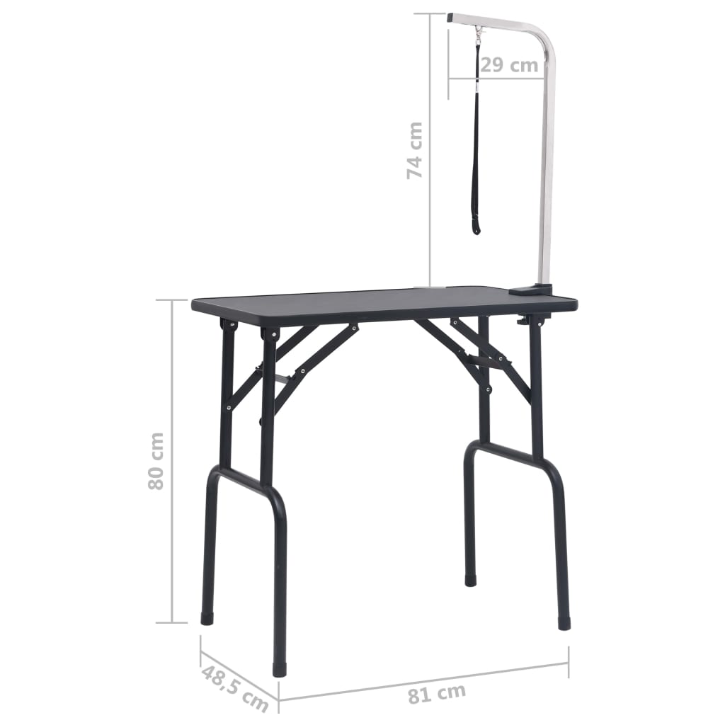 vidaXL Adjustable Dog Grooming Table with 1 Loop-7