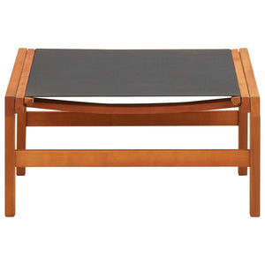 vidaXL Patio Chair Lounge Chair with Footrest Solid Wood Eucalyptus&Textilene-5
