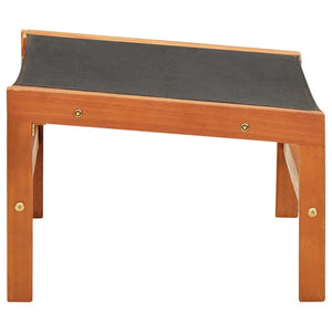 vidaXL Patio Chair Lounge Chair with Footrest Solid Wood Eucalyptus&Textilene-9