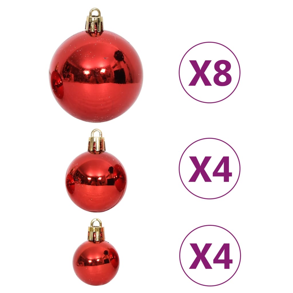 vidaXL Christmas Bauble Set Christmas Ball Ornament Decorative Bauble 65 Piece-5