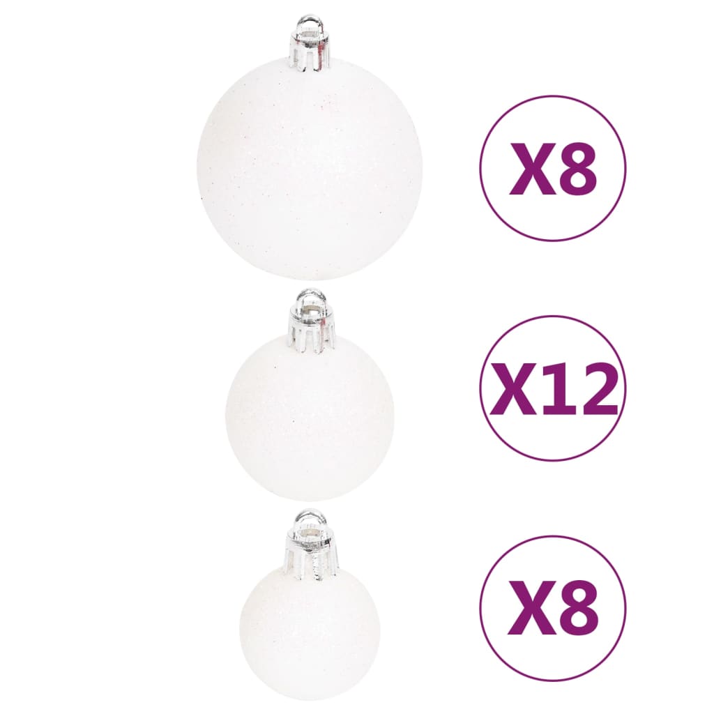 vidaXL Christmas Bauble Set Christmas Ball Ornament Decor Bauble 108 Piece-3