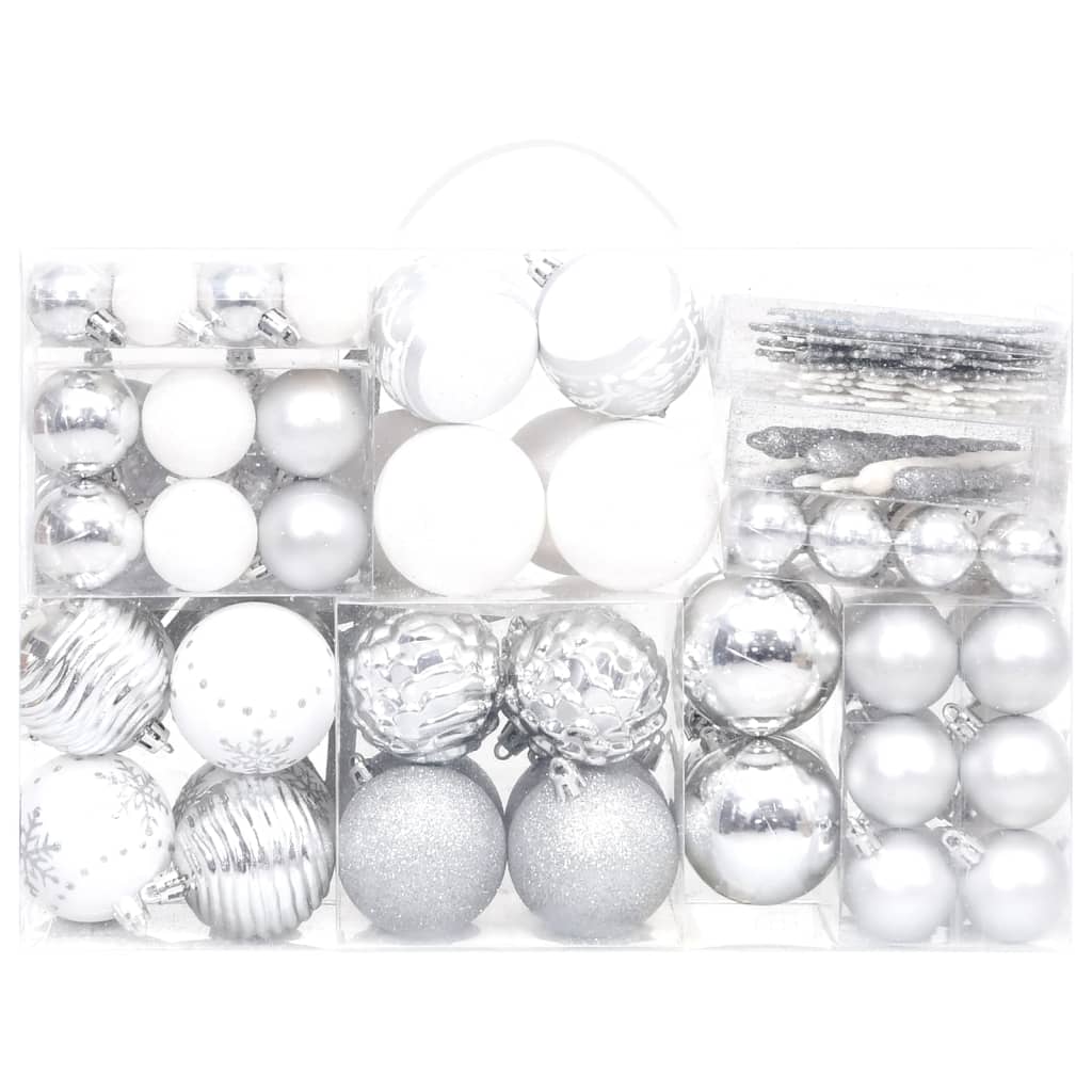 vidaXL Christmas Bauble Set Christmas Ball Ornament Decor Bauble 108 Piece-0