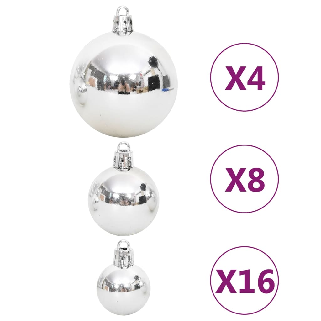 vidaXL Christmas Bauble Set Christmas Ball Ornament Decor Bauble 108 Piece-4