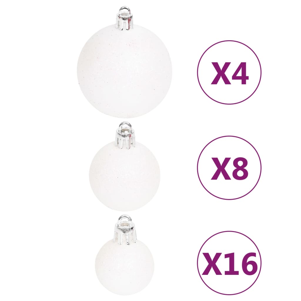 vidaXL Christmas Bauble Set Christmas Ball Ornament Decor Bauble 108 Piece-5