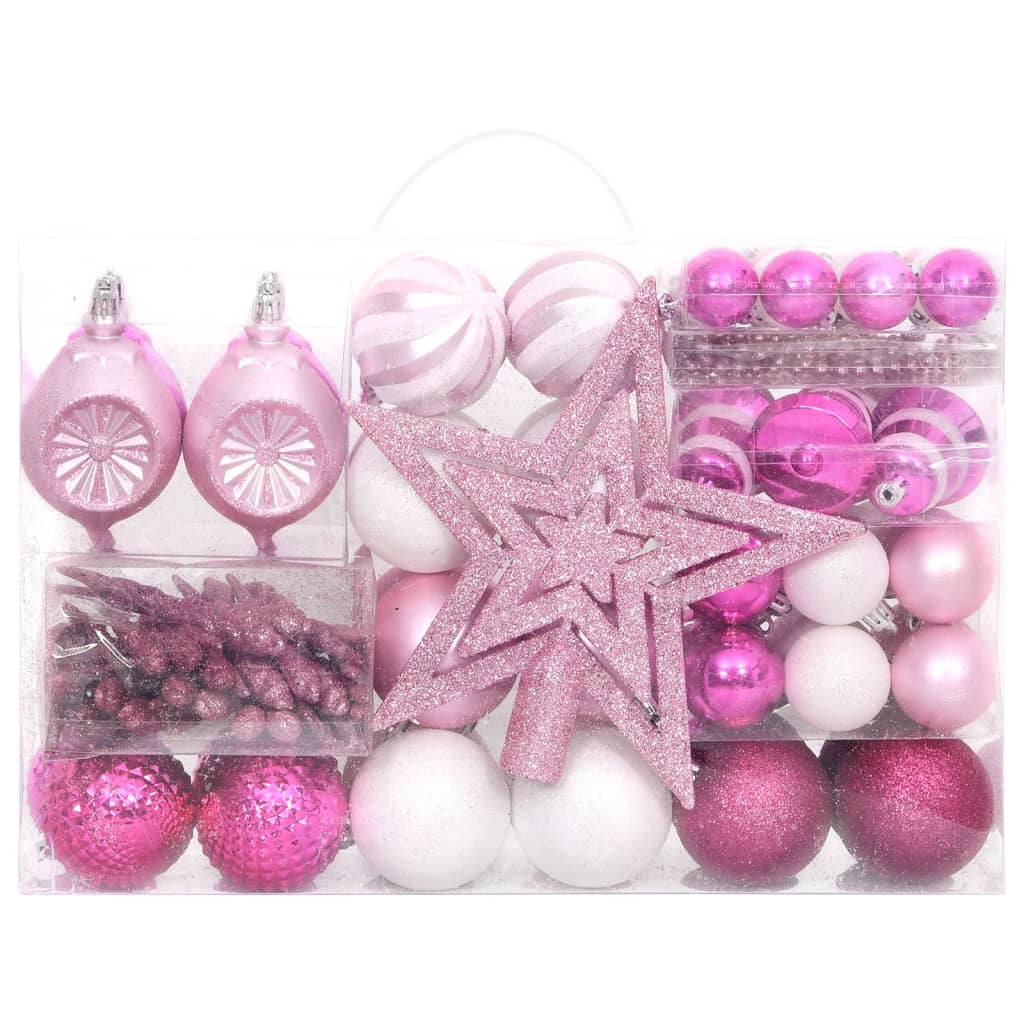 vidaXL Christmas Bauble Set Christmas Ball Ornament Decor Bauble 108 Piece-0