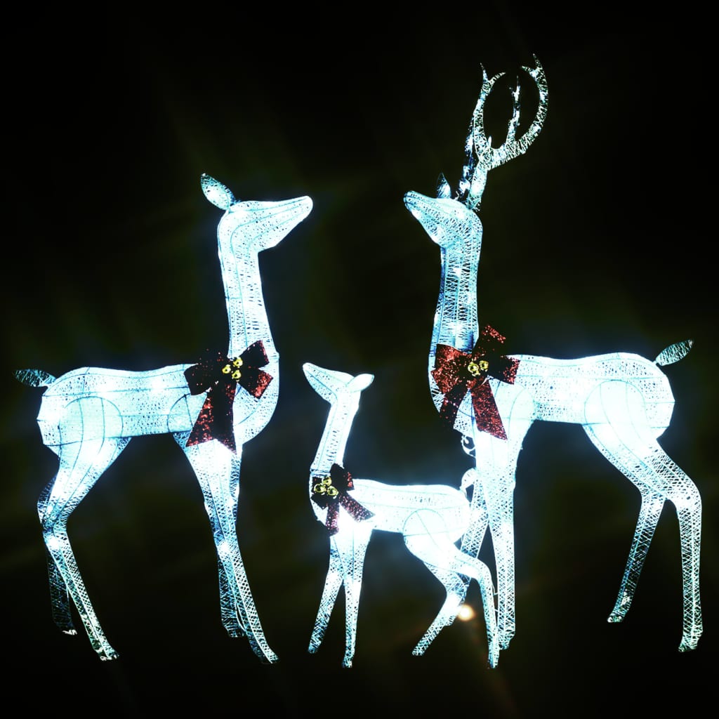 vidaXL Christmas Decoration Pre-Lit Christmas Reindeer Family with 201 LEDs-1