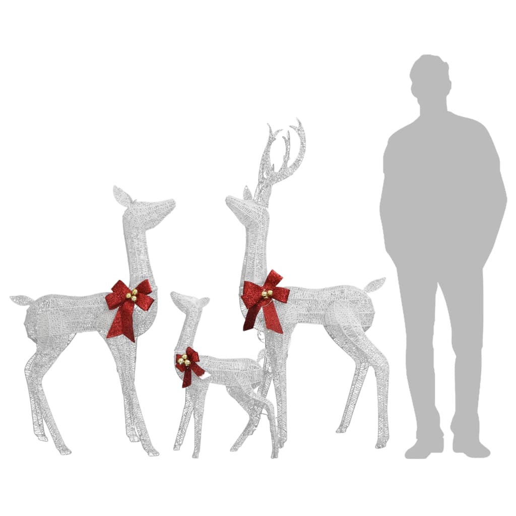 vidaXL Christmas Decoration Pre-Lit Christmas Reindeer Family with 201 LEDs-5