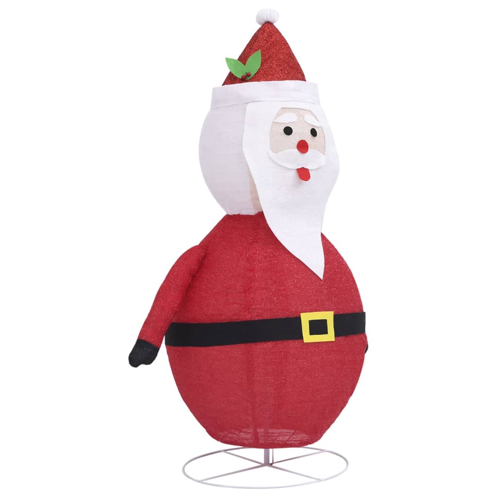 Decorative Christmas Santa Claus Figure LED Luxury Fabric 47.2"