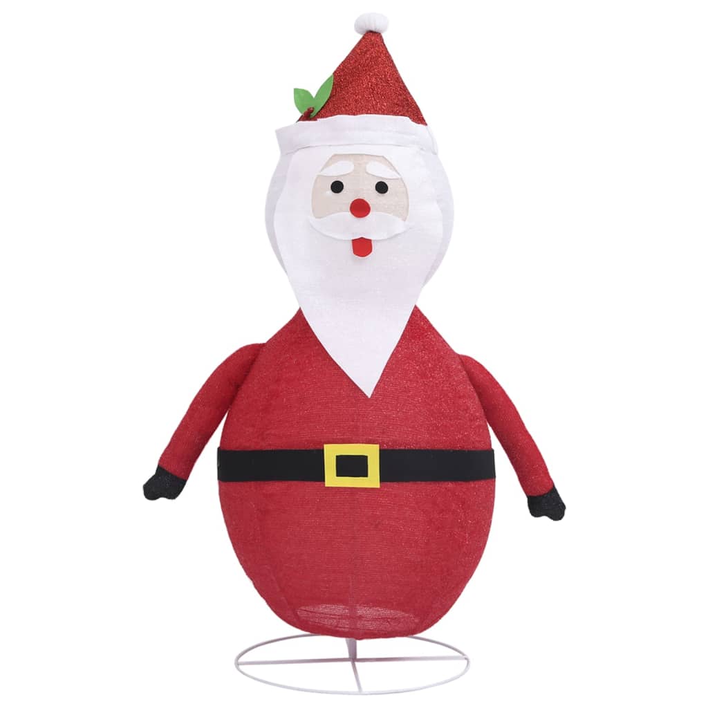 Decorative Christmas Santa Claus Figure LED Luxury Fabric 47.2"