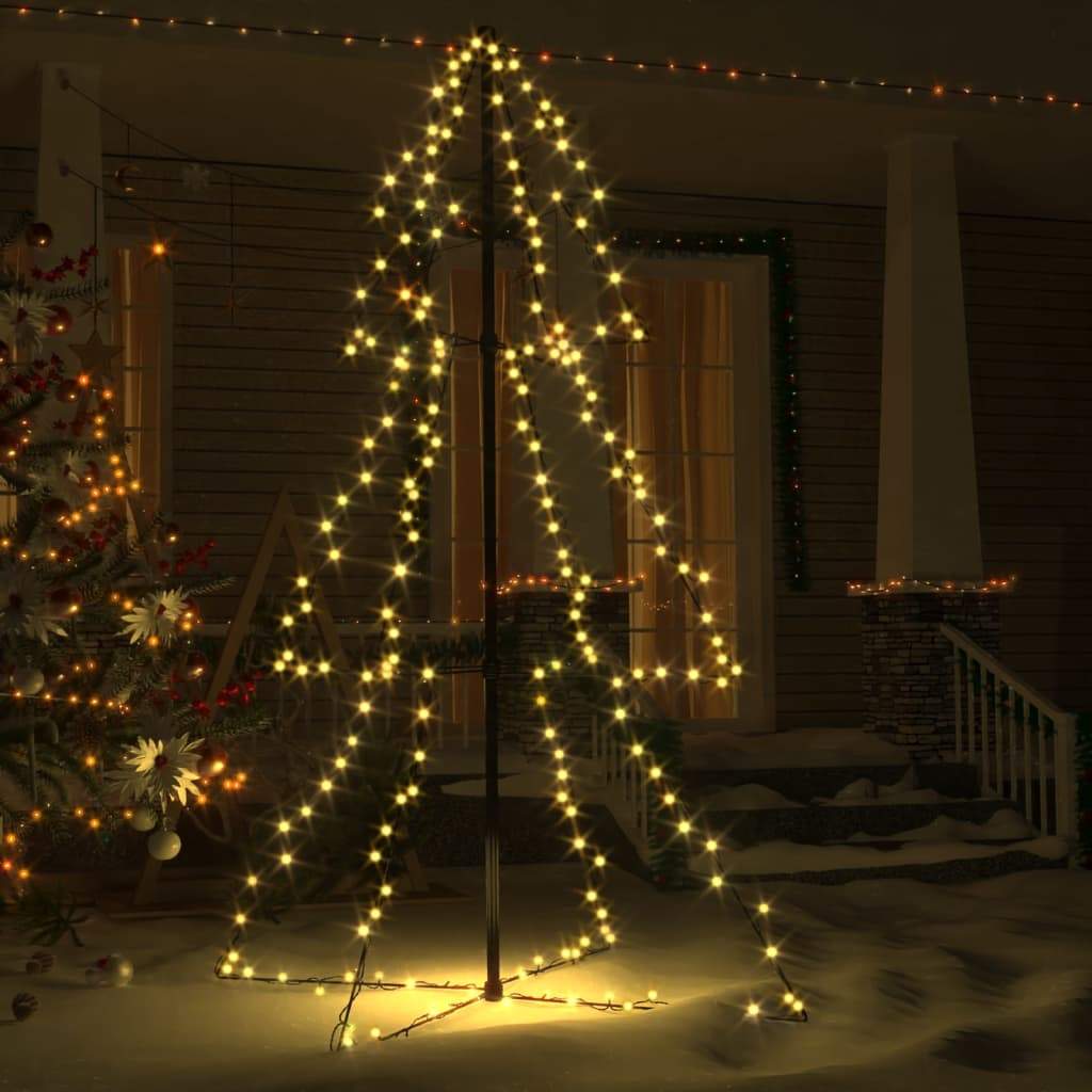 Christmas Cone Tree Indoor and Outdoor Holiday 30.7"/38.6" 160/200 LEDs