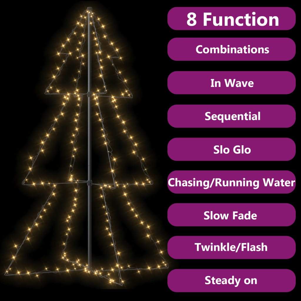 Christmas Cone Tree Indoor and Outdoor Holiday 30.7"/38.6" 160/200 LEDs