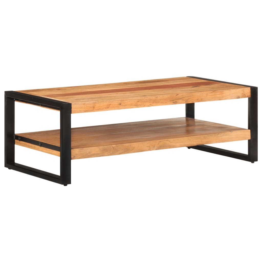 vidaXL Coffee Table 47.2"x23.6"x15.7" Solid Acacia Wood-5