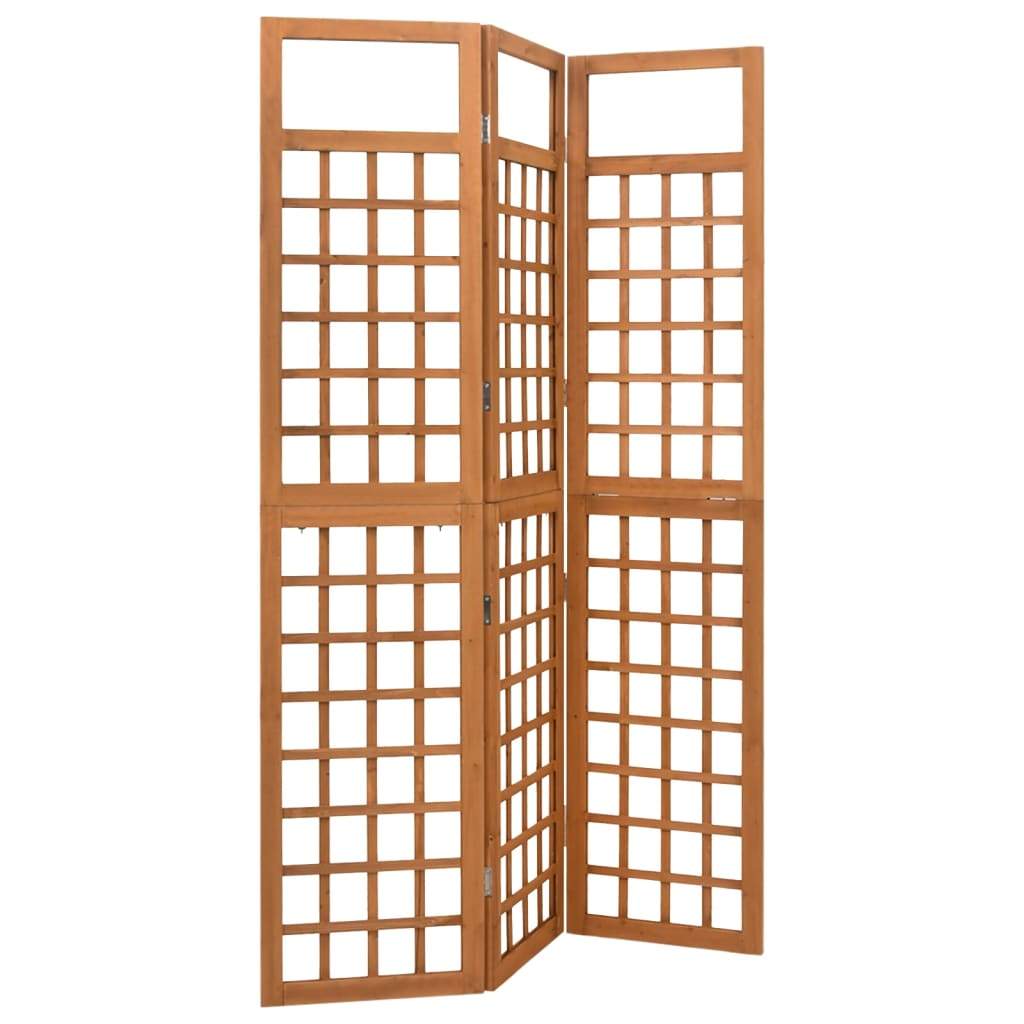 6-Panel Room Divider/Trellis Solid Fir Wood Gray 95.5"x70.9"