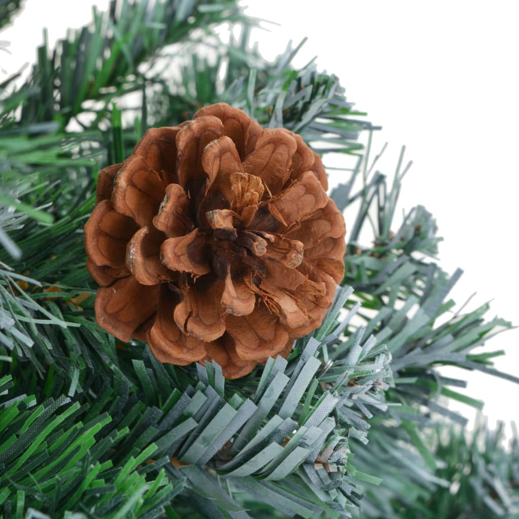 Frosted Christmas Tree with LEDs&Ball Set&Pinecones 59.1" Multi Colours